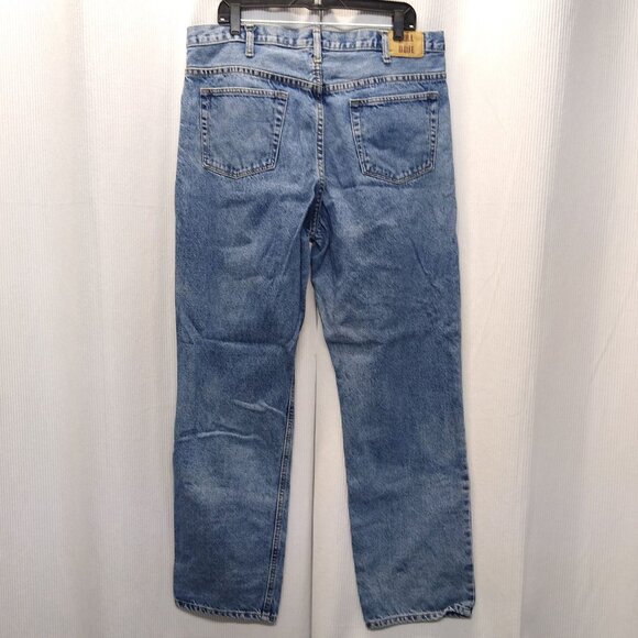 Full Blue Jeans Classic Fit Straight Leg Denim Men's Jeans 38x34 Sits At Waist - Picture 2 of 11